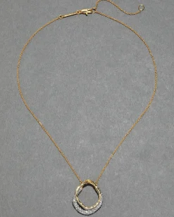 Solanales Gold Crystal Orbit Necklace