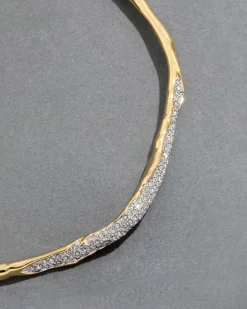 Solanales Gold Crystal Skinny Collar