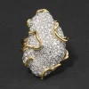 Solanales Large Crystal Pavé Geode Ring
