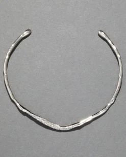Solanales Silver Crystal Skinny Collar