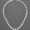Sterling Silver & 14k Gold Cut Luminous Crystal Small Riviera Necklace