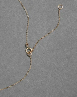 Sterling Silver & 14k Gold Pear Cut Luminous Crystal Drop Necklace
