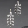 Sterling Silver Cut Luminous Crystal Chandelier Earrings