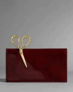 The Petit Scissor Clutch- Merlot