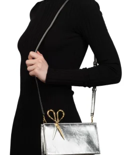 The Petit Scissor Clutch- Silver