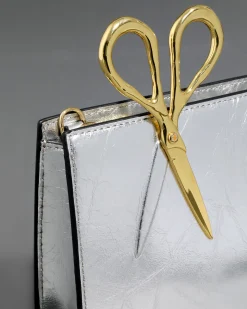 The Petit Scissor Clutch- Silver