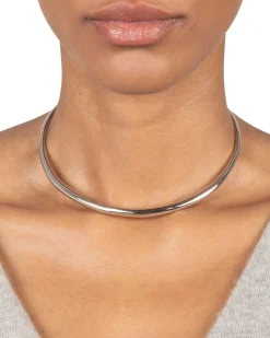 Thin Collar Necklace - Silver
