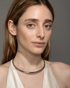 Thin Collar Necklace - Silver