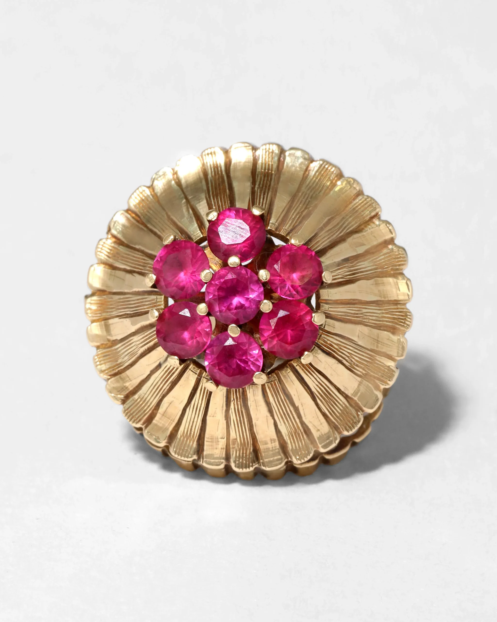 Vintage 1930s 18k Gold & Ruby Ring