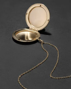 Vintage 1970s 14k Gold Fill Coat of Arms Locket Necklace