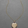 Vintage 1930s 14k Gold Fill Engraved Heart Locket Necklace