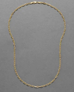 Vintage 1980s 14k Gold Handmade Italian Link Chain Necklace