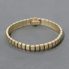 Vintage 1980s 14k Gold Italian Chiclet Bracelet