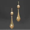 Vintage 1950s 18k Gold Spear Leverback Earring
